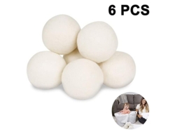 6 Bolas De Lana Orgánica Para Secadora, Antiestáticas, Seguras Para Bebés, Reutilizables E Inodoras.