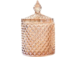 Tarro de cristal con tapa de cristal para almacenar alimentos básicos, ideal para dulces, galletas y decoraciones.