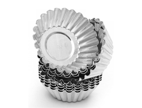 Moldes Antiadherentes Para Tartas: Moldes De Huevo De Encaje Para Muffins Redondos De Hojalata Horneados Reutilizables ZMDECQNA