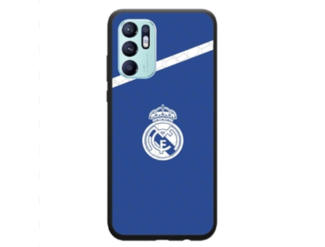 Funda Móvil Oficial Real Madrid para Oppo Reno 6 PHONECASES3D Piel Sintética Negro
