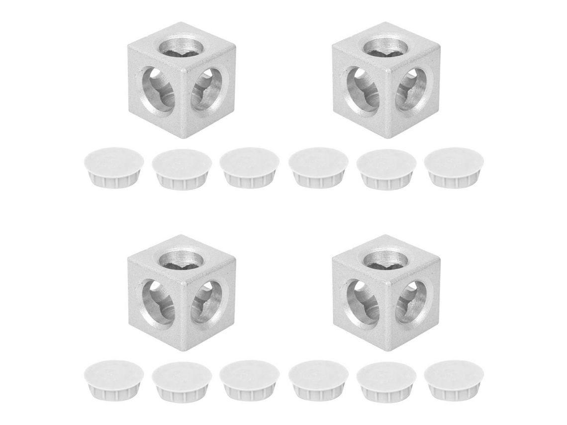 2026velora-4 Piezas Conector angular Retto 3030 para perfiles de aluminio Conector angular de 3 vías
