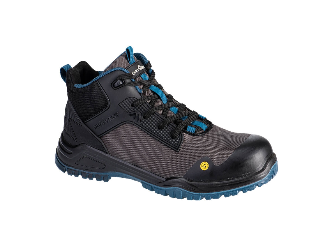 Bota Bevel Composite Mid S3s Esd Sr Fo: Seguridad Y Comodidad Negro Gris / 44