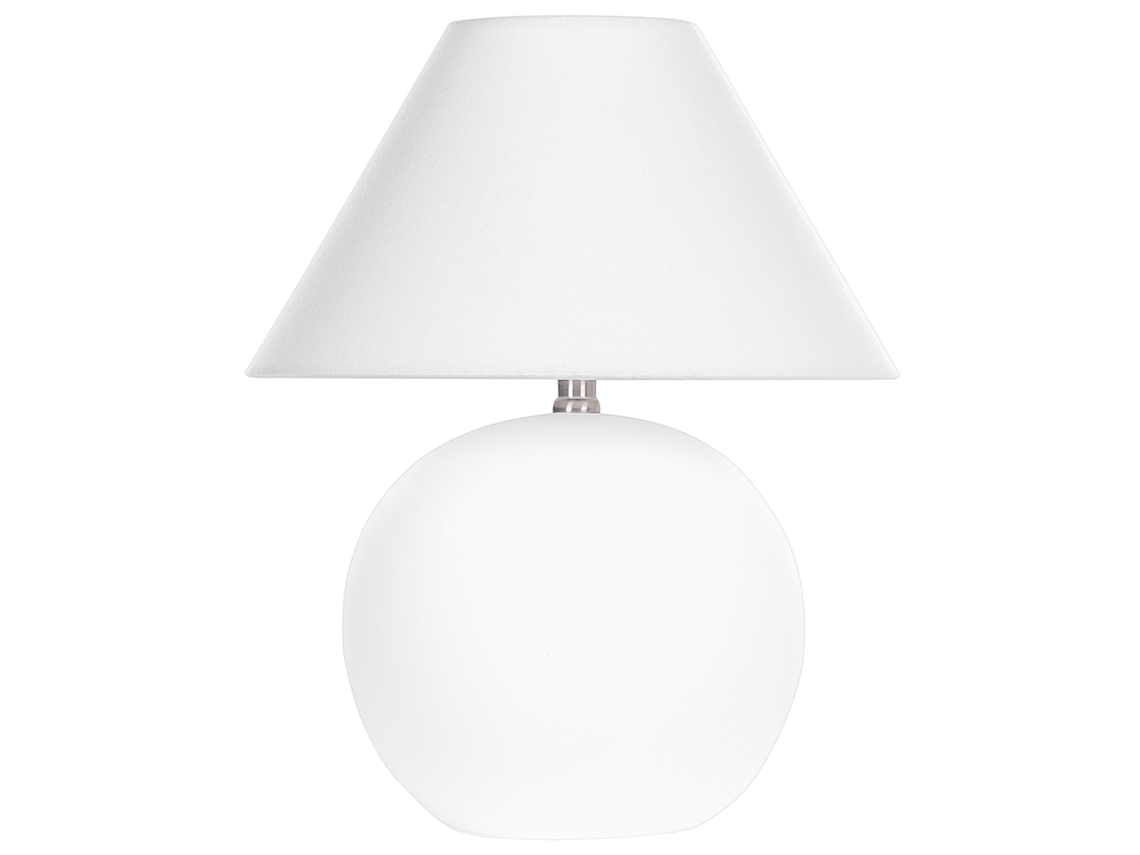 Lámpara de mesa BELIANI Limia de Cerámica Blanco 34x34x41