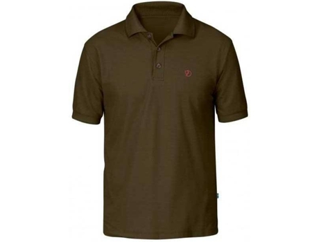 Camiseta de Hombre FJÄLLRÄVEN Crowley Pique Montaña Verde (2XL)