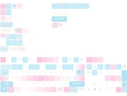 Juego De 131 Teclas Pbt - Altura Moa - Sublimadas - Diseño De Pastel - Para Teclados Mecánicos
