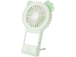 Ventilador De Escritorio Usb Con Espejo Belleza Mini Ventilador Verano Bonito Portátil Recargable Silencioso