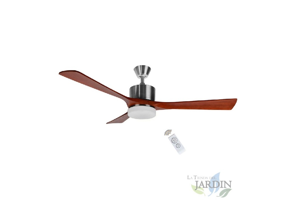 Ventilador de Techo ORBEGOZO 3 Aspas de Madera Luz Led mando a Distancia