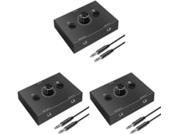 Selector De Audio 3x De 3,5 Mm, 2 Entradas, 1 Salida, Divisor De Entrada/salida, Caja De Conmutación