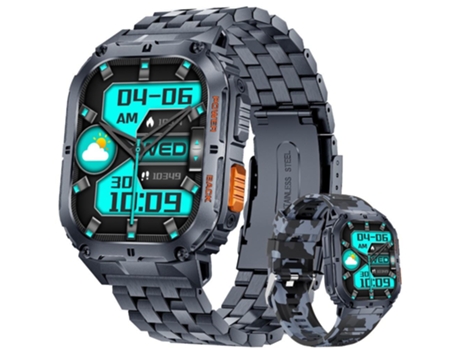 Reloj Inteligente 1,96 pulgadas AMOLED, Rastreador de Actividad, Responde a Llamadas, Más de 100 Modos de Ejercicio, Monitor de Ritmo Cardíaco/Sueñ...