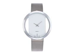 Reloj De Pulsera Zhoulianfa Zlf-00138 Para Mujer Con Correa De Malla De Acero Y Diseño Blanco Calado.