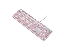 Teclado mecánico para juegos con retroiluminación LED de 104 teclas, con cable USB para PC con Windows Everley891