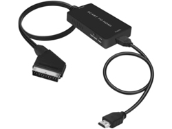 Adaptador SCART a HDMI 1080p compatible con HDTV, proyector, decodificador, VHS/VCR, Xbox, PS3, Sky, Blu-ray, DVD PAL/NTSC, Edid Yizhood