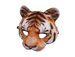 Máscara de media cara con diseño de tigre