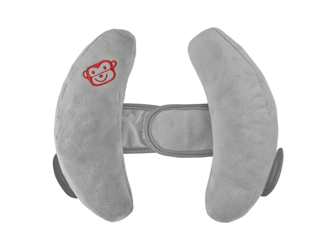Almohada de soporte ajustable para cabeza y cuello para asiento de coche de bebé gris Siurn