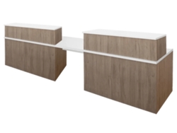 Mostrador de Recepción Apolo Doble adaptado para minusválidos OFILIKE (160+60+160cm - Roble)