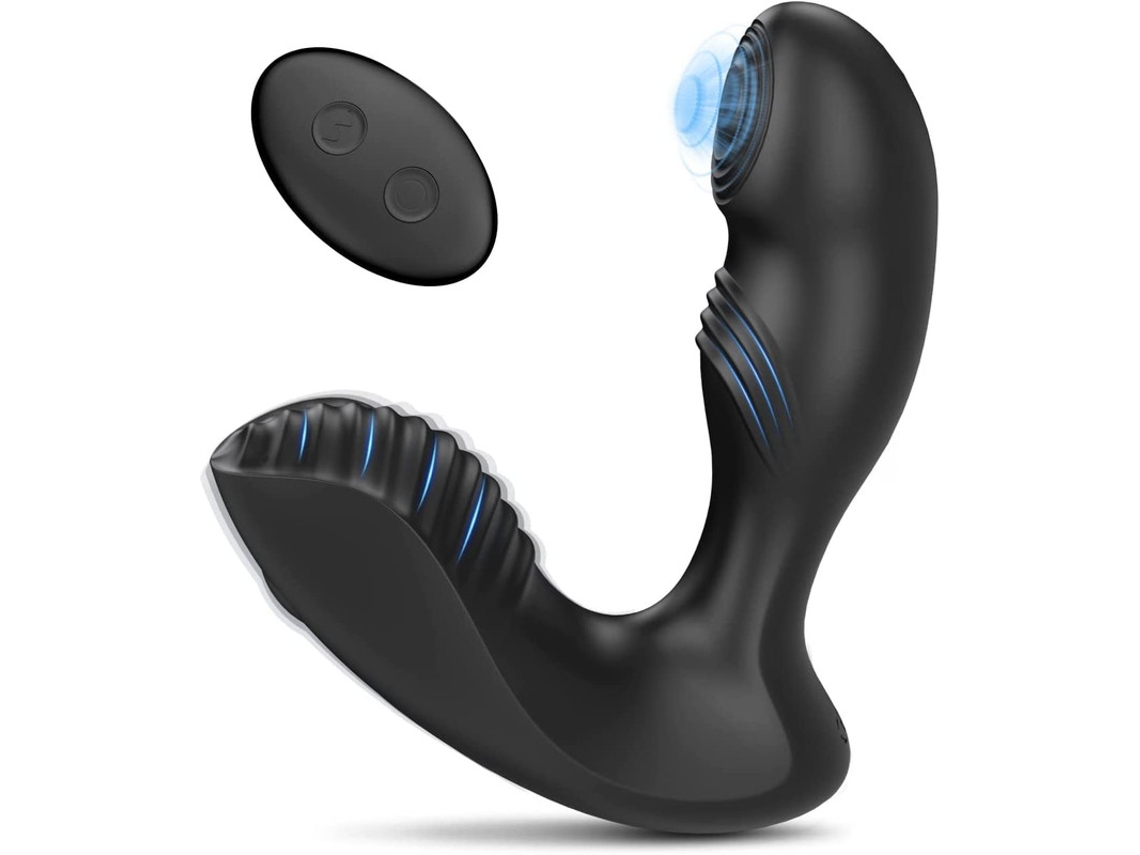 Vibrador de control remoto 3 en 1 con 7 modos de golpeteo y vibración para adultos (negro) YIZHOOD
