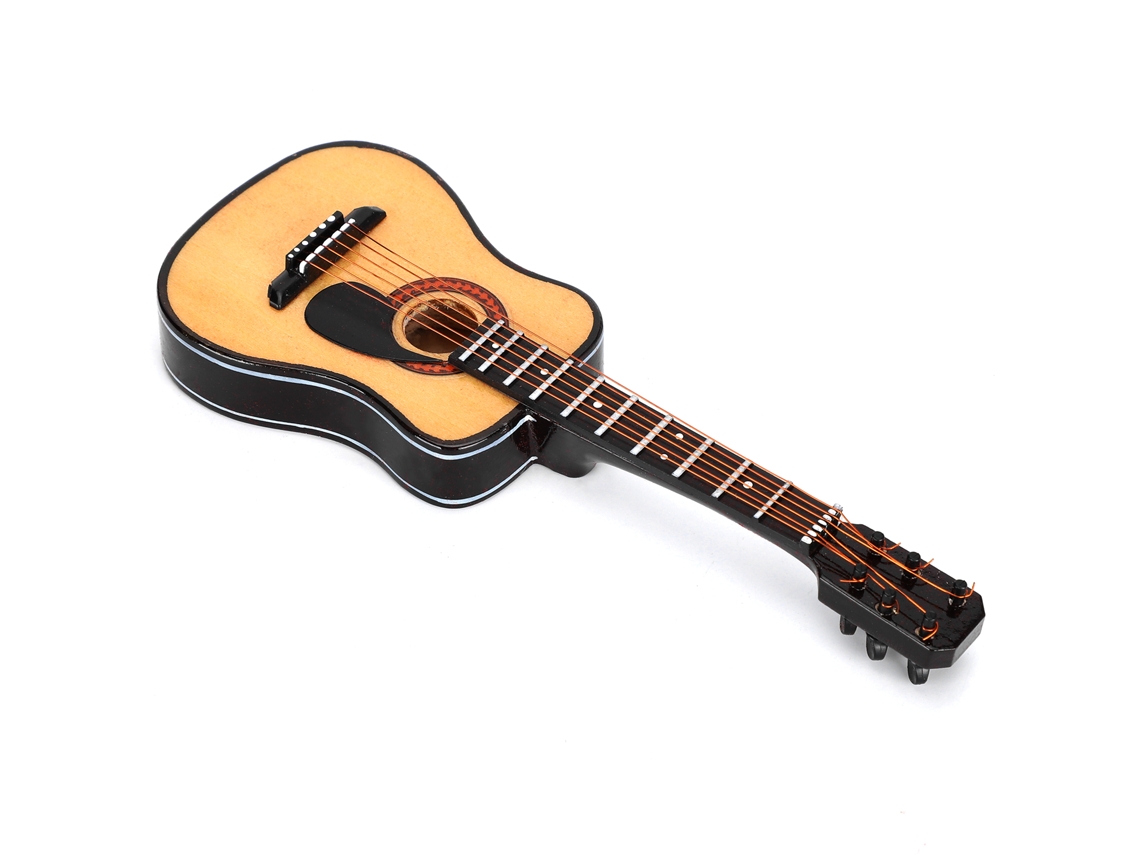 Miniatura De Guitarra De Madera, Decoración De 15 Cm, Adorno Musical, Modelo De Regalo.