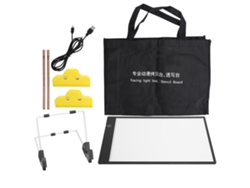 Tableta de dibujo LED A4 con brillo ajustable, clip, funda y lápiz para niños