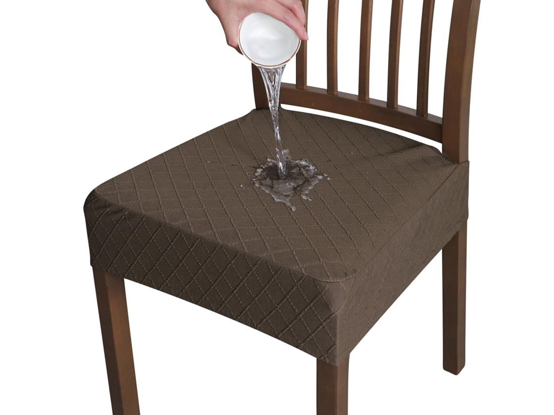1 paquete de funda protectora extraíble para silla de comedor para el hogar, restaurante-rejilla para montar-café poco profundo-Tamanho universal LUUCOZK