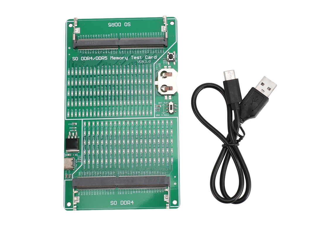 Tarjeta De Prueba De Memoria 2 En 1 Ddr4 Ddr5 Con Indicador Led Para Portátiles