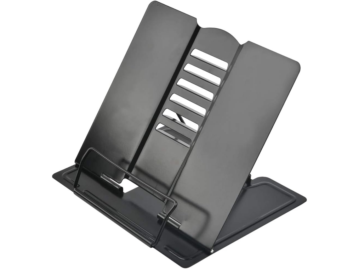 MEOIRUERY Soporte de Lectura Ajustable en Metal Plegable Estante Soporte para Ipad Tablet Recetas Mesa