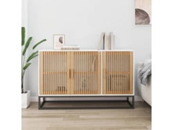 Aparador De Madera Contrachapada Blanco 105x30x65 Cm