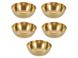 Juego de 5 platos laterales de acero inoxidable. MEOIRUERY