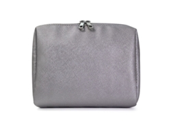 Bolsa de maquillaje de cuero grande con organizador de viaje con cremallera para mujer NEVEANCE