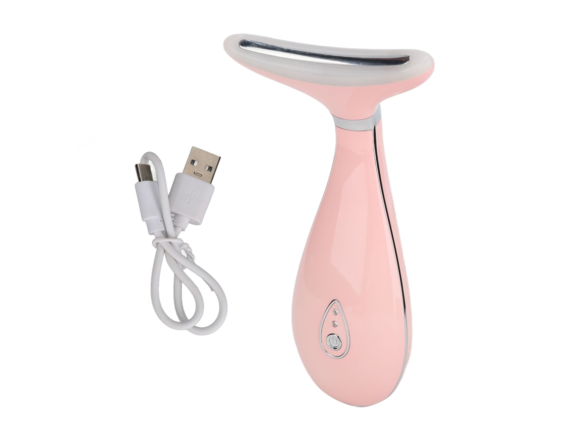 Masajeador Led Rosa Para Rostro Y Cuello Para Eliminación De Arrugas