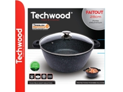 Pan Ø28 cm de acero inoxidable con cubierta de vidrio Ménage Techwood