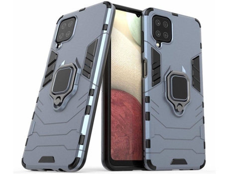 Carcasa Samsung Galaxy A12 HFS-HOUSE Kickstand Gris