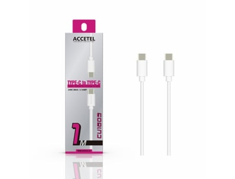 Cable ACCETEL A53 5G (2 m - Blanco)