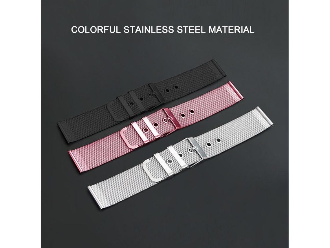Correa De Malla De Acero Inoxidable De 22 Mm Con Cierre Rápido Para Relojes Inteligentes Y Relojes Tradicionales.