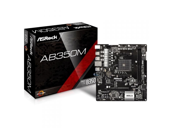 Placa Base ASROCK AB350M (Socket AM4 - AMD B350 - Micro-ATX)