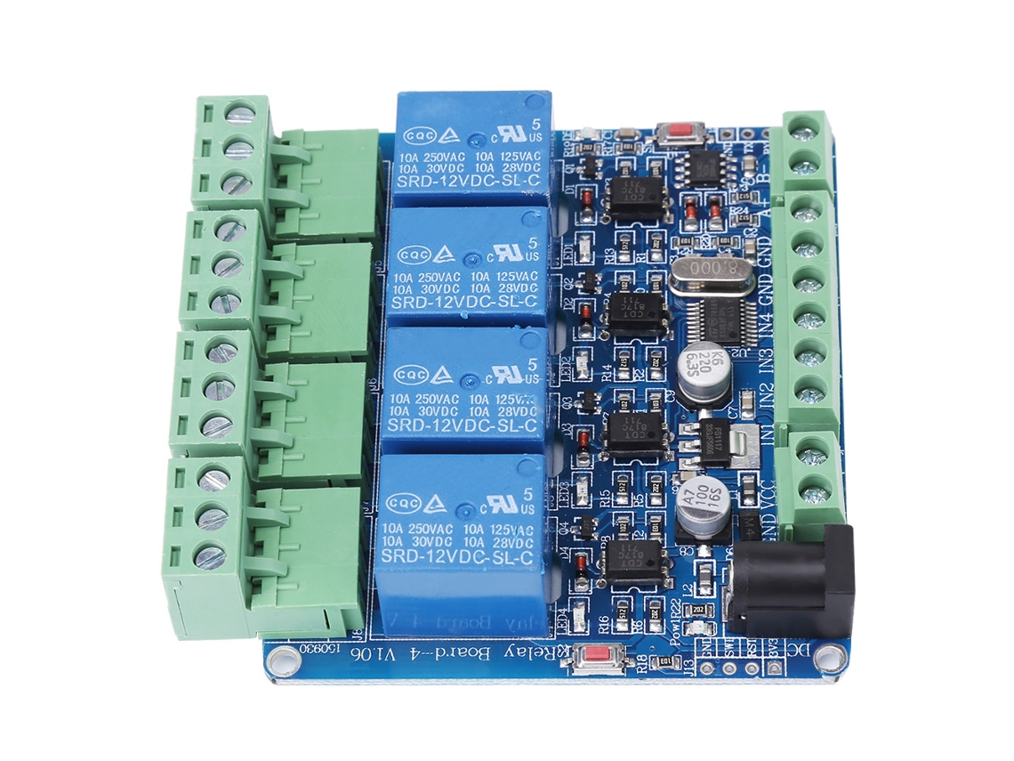 2026-módulo De Relé De 4 Canales Stm8s103f3 Con Microcontrolador 12v Dc