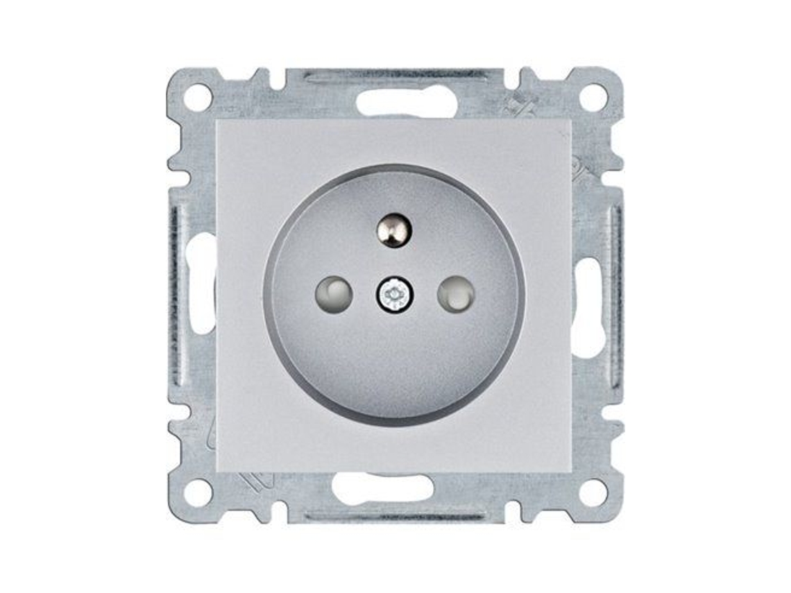 Lumina | Toma De Corriente Francesa Plata Wl1042