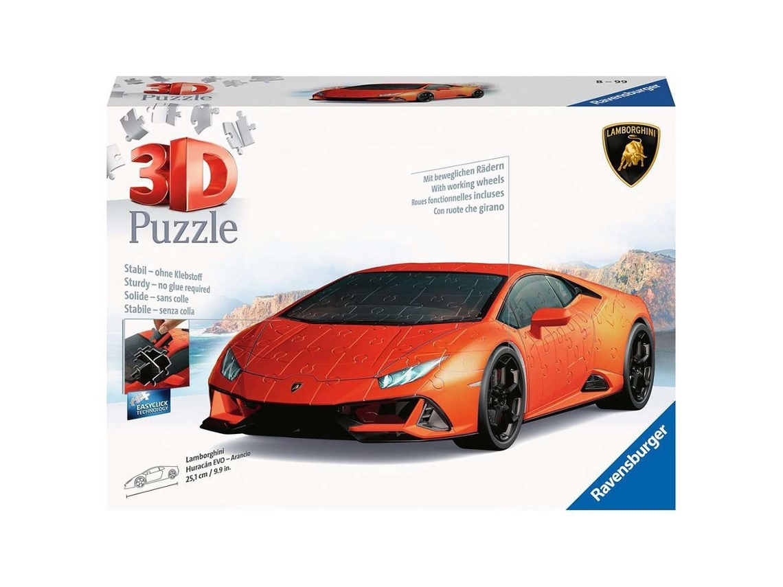 Puzzle 3D Vehículos Lamborghini Huracán Evo 108 Piezas RAVENSBURGUER