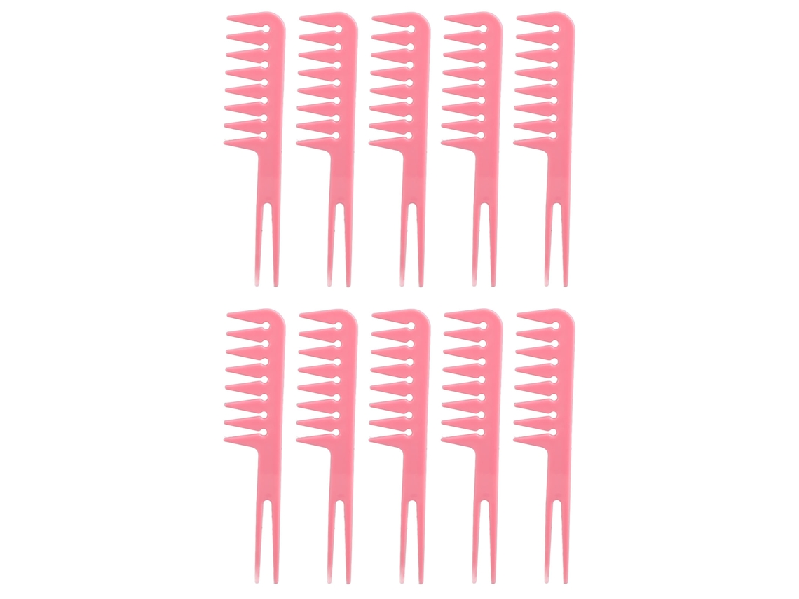 10 Peines De Dientes Anchos De Abs Duraderos Para Tinte Y Peinado, Peine Desenredante Multiuso Brillo Seguro