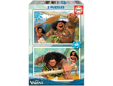 Puzzle EDUCA 2x Puzzle 48 Vaiana (Edad Mínima: 3 Años - 96 Piezas)