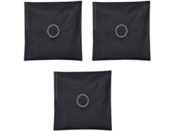 Juego De 3 Bolsas Rellenables Con Diseño De Bandera, Bases Con Peso, 45,7 X 48,3 Cm, Color Negro.