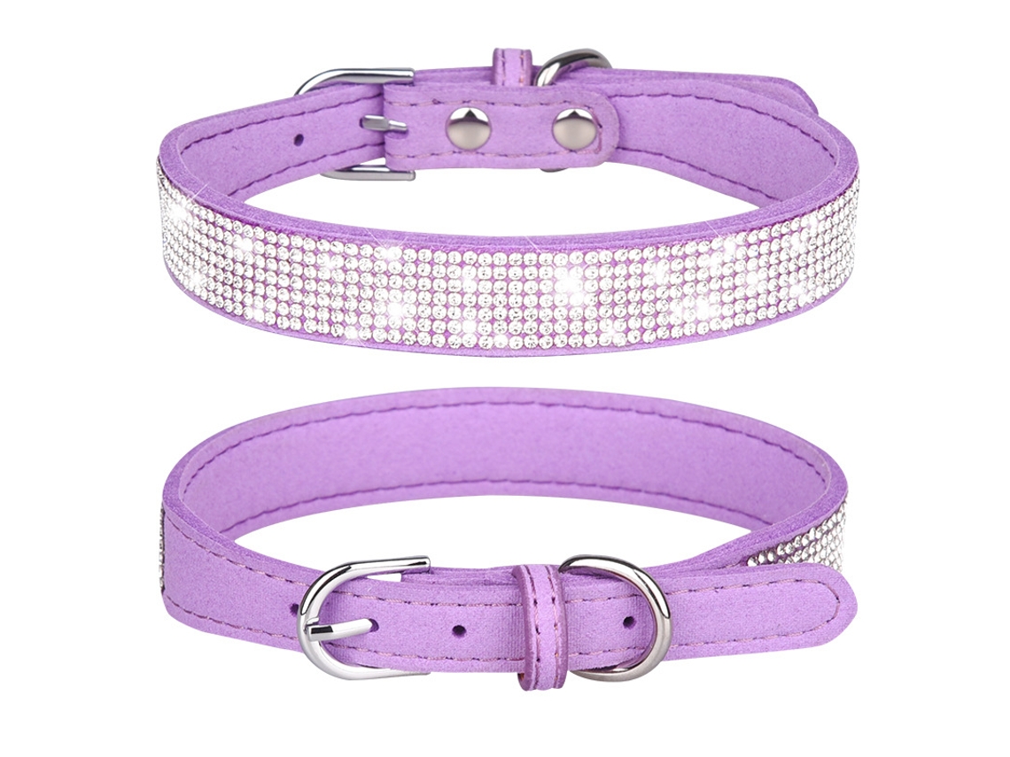 Lindo Collar Para Perros Con Brillantes Diamantes De Imitación, Cristales Y Purpurina. Precioso Collar Suave Para Gatos, Ideal Para Perros De Razas Pequeñas S*.