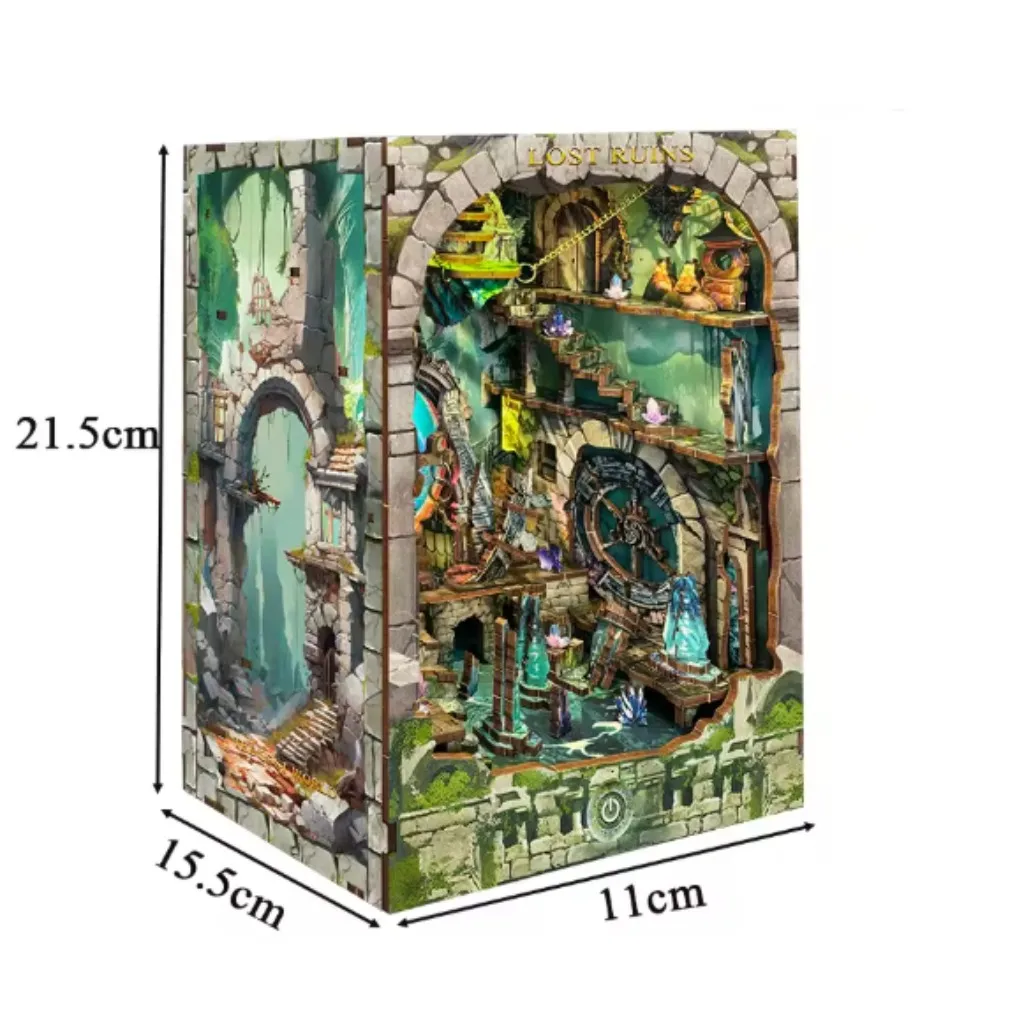 Conjunto De Estantería Ruinas Perdidas, Modelo De Madera 3d De Civilización Antigua