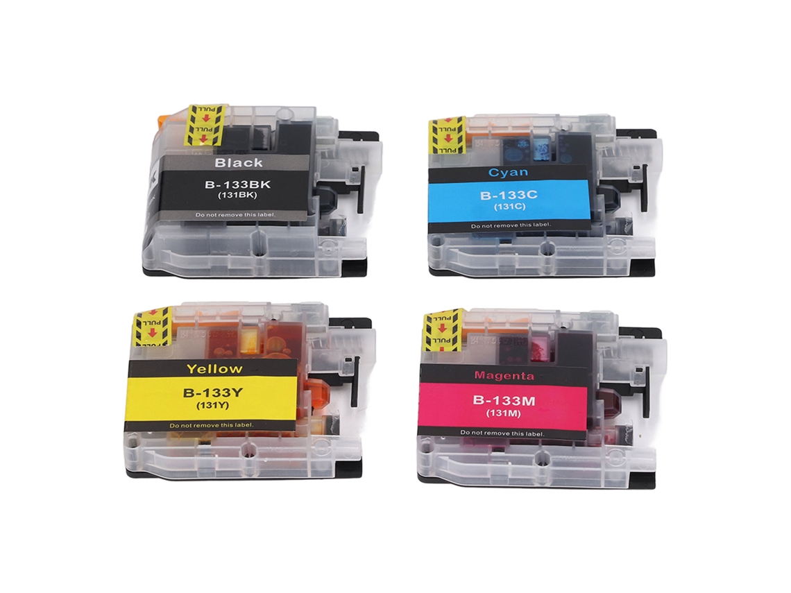 Cartucho De Tinta Desechable De 4 Colores Con Chip Estable Para Reemplazo De Impresora Bk Cmy Lc133
