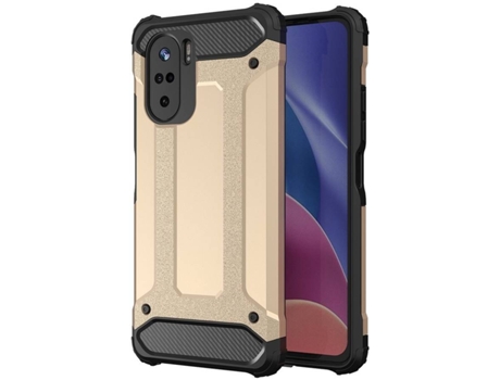 Funda Xiaomi Redmi K40/K40 Pro/K40 Pro Plus/Poco F3 LMOBILE Hybrid (Dorado)