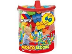 Blocs de Construcción MOLTO Boursa Blocos 60 Pcs (Edad Mínima: 1 Año - 60 Piezas)