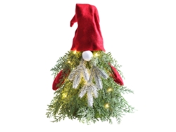 Mini árbol de Navidad estilo gnomo sentado con adorno. AURUM