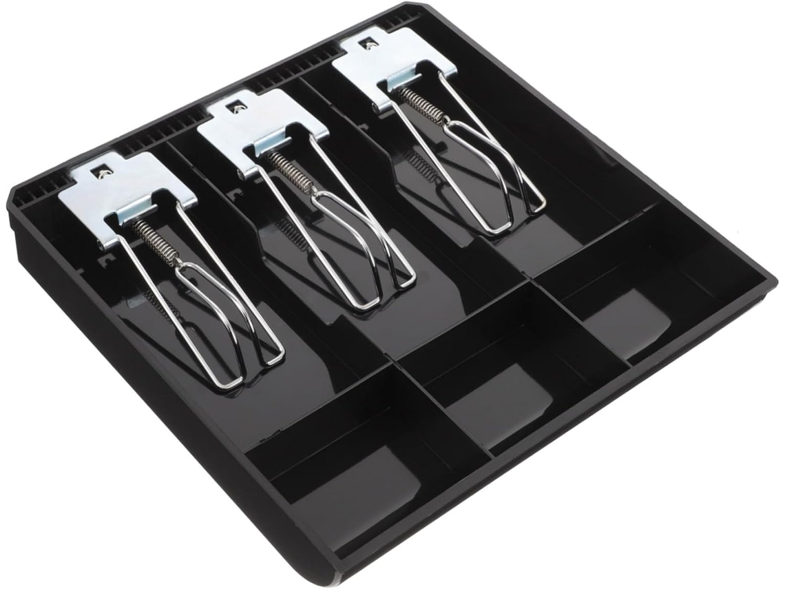 Bandeja Organizadora De Dinero Portátil De Metal Con 3 Compartimentos Para Caja Registradora.