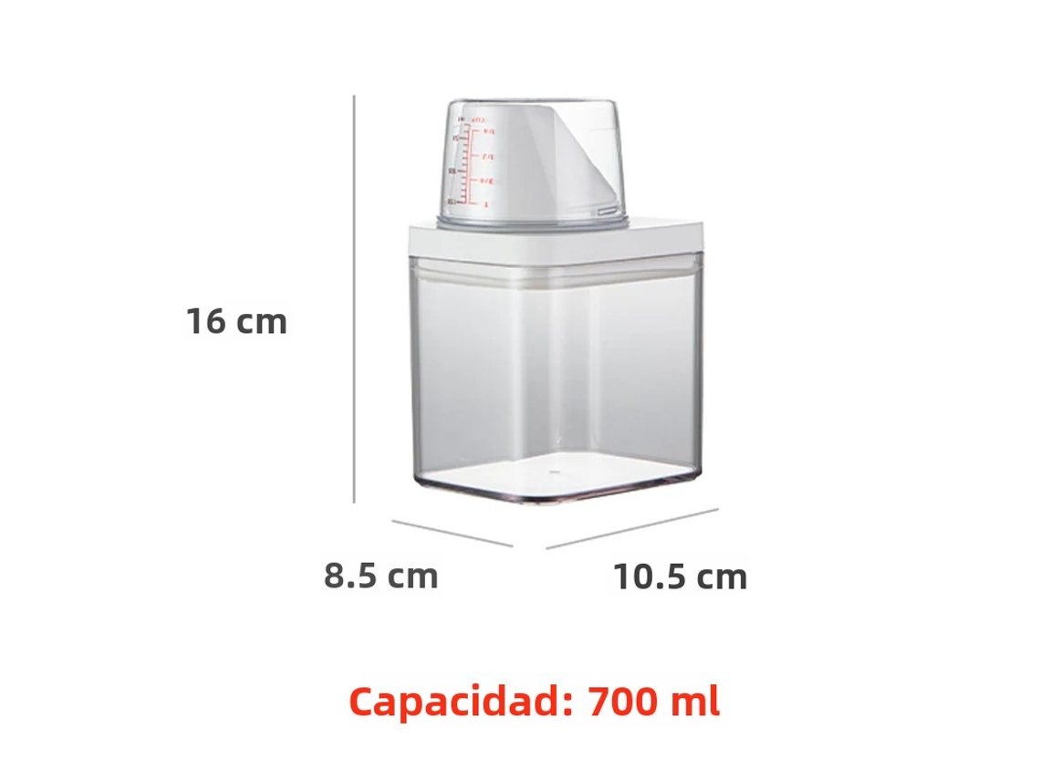 MDUG Recipiente hermético para alimentos, caja de plástico con cuchara (700 ml)
