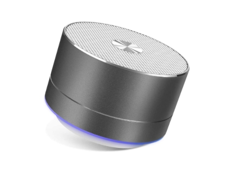 Mini Altavoces Bluetooth Portátiles Impermeables con Luces Led Mejoradas para Iphone Ipad Samsung Computadoras Portátiles Tabletas Gris BISBISOUS