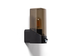 Aplique De Pared Exterior Con Sensor Pir Aluminio Pelly Preto